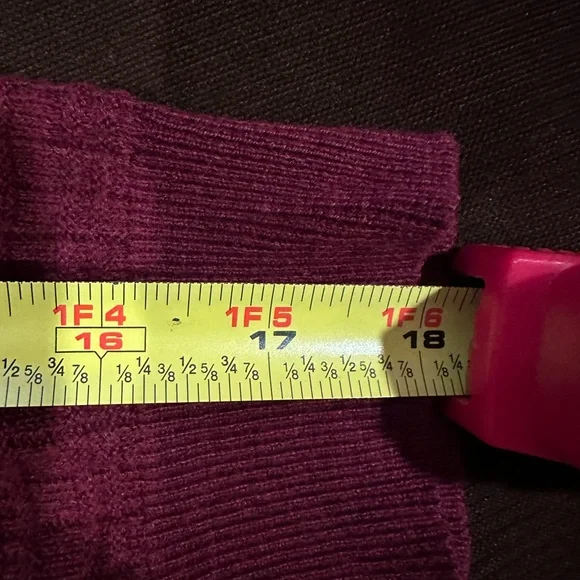 AEO American Eagle Outfitters 3/4 Sleeve, Burgundy, Knitted Dress Sz. L - Picture 10 of 14